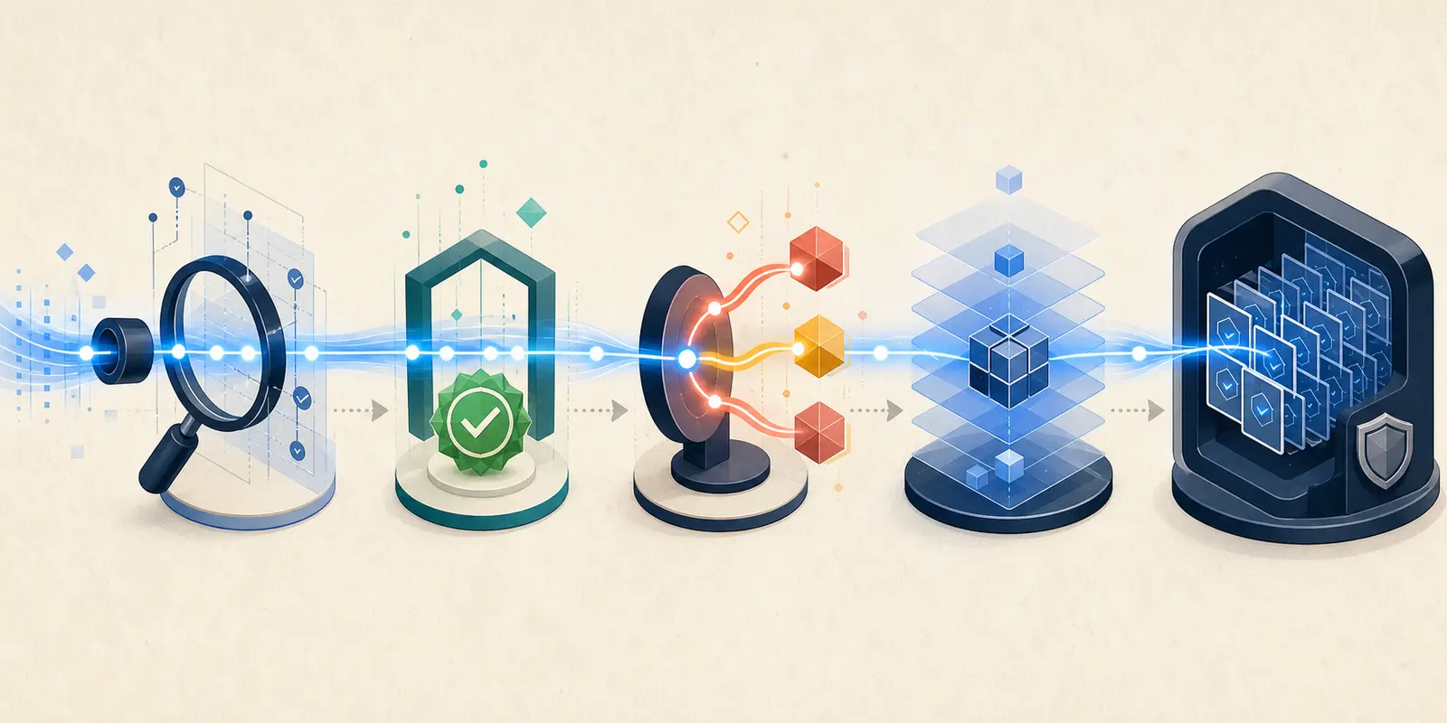 Illustration of human, deterministic, and model-based graders converging on a verified expected outcome