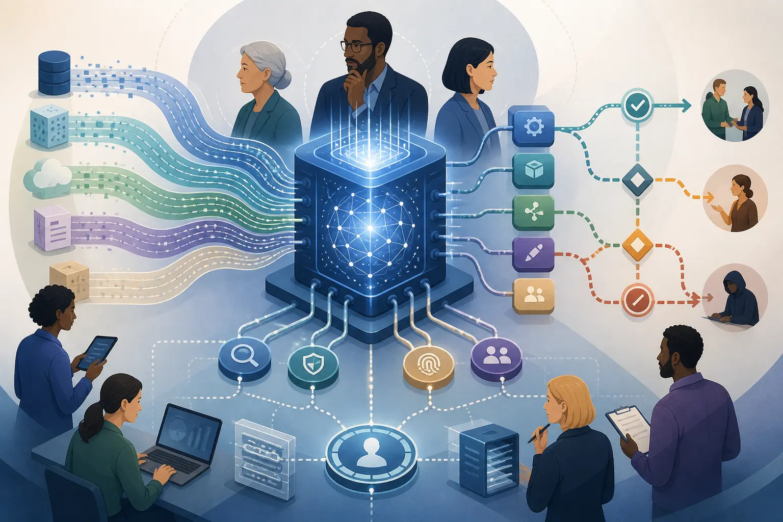Illustration of an AI consulting evaluation plan