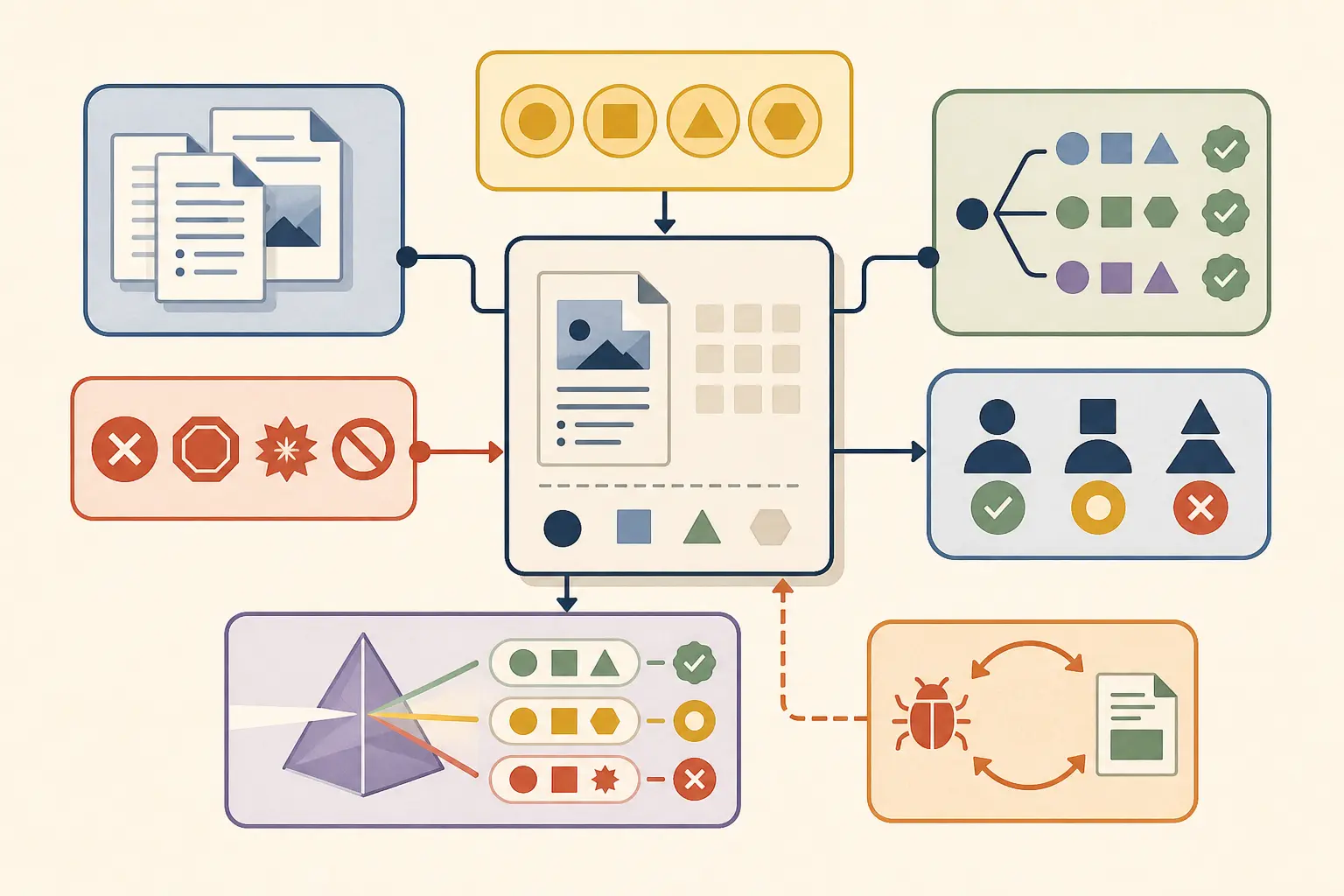 Illustration of an AI evaluation decision matrix