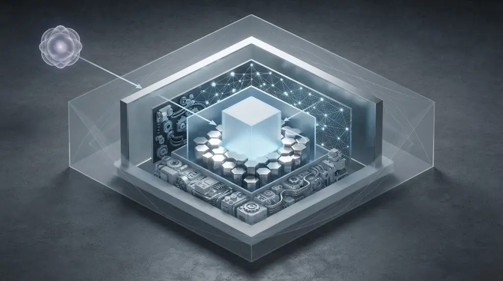 Illustration of an MCP server behind identity, capability, content, containment, and audit boundaries
