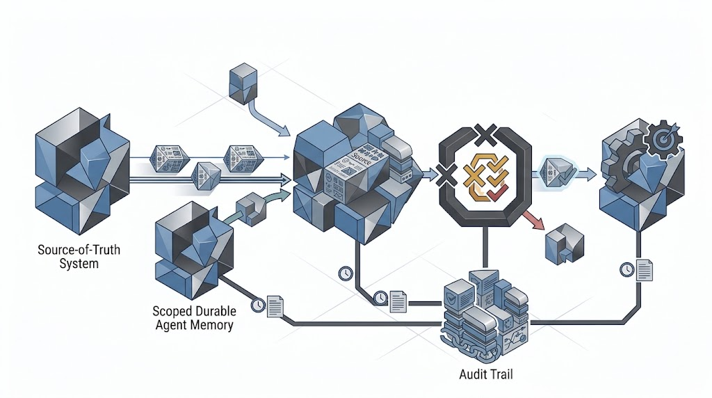 explain the fields and boundaries of a structured memory record without fake UI