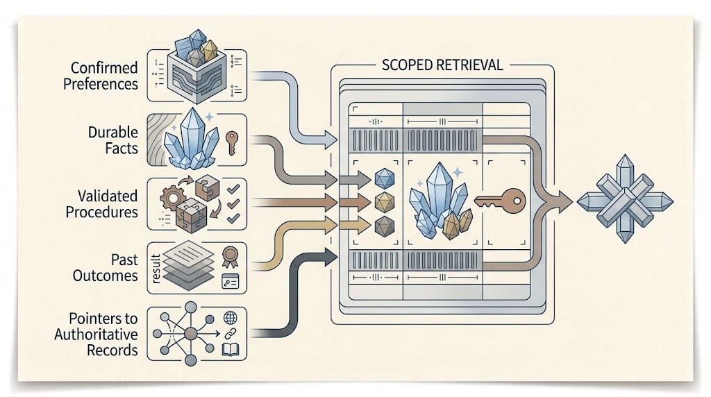 contrast a resumable task checkpoint with a cross-task memory record