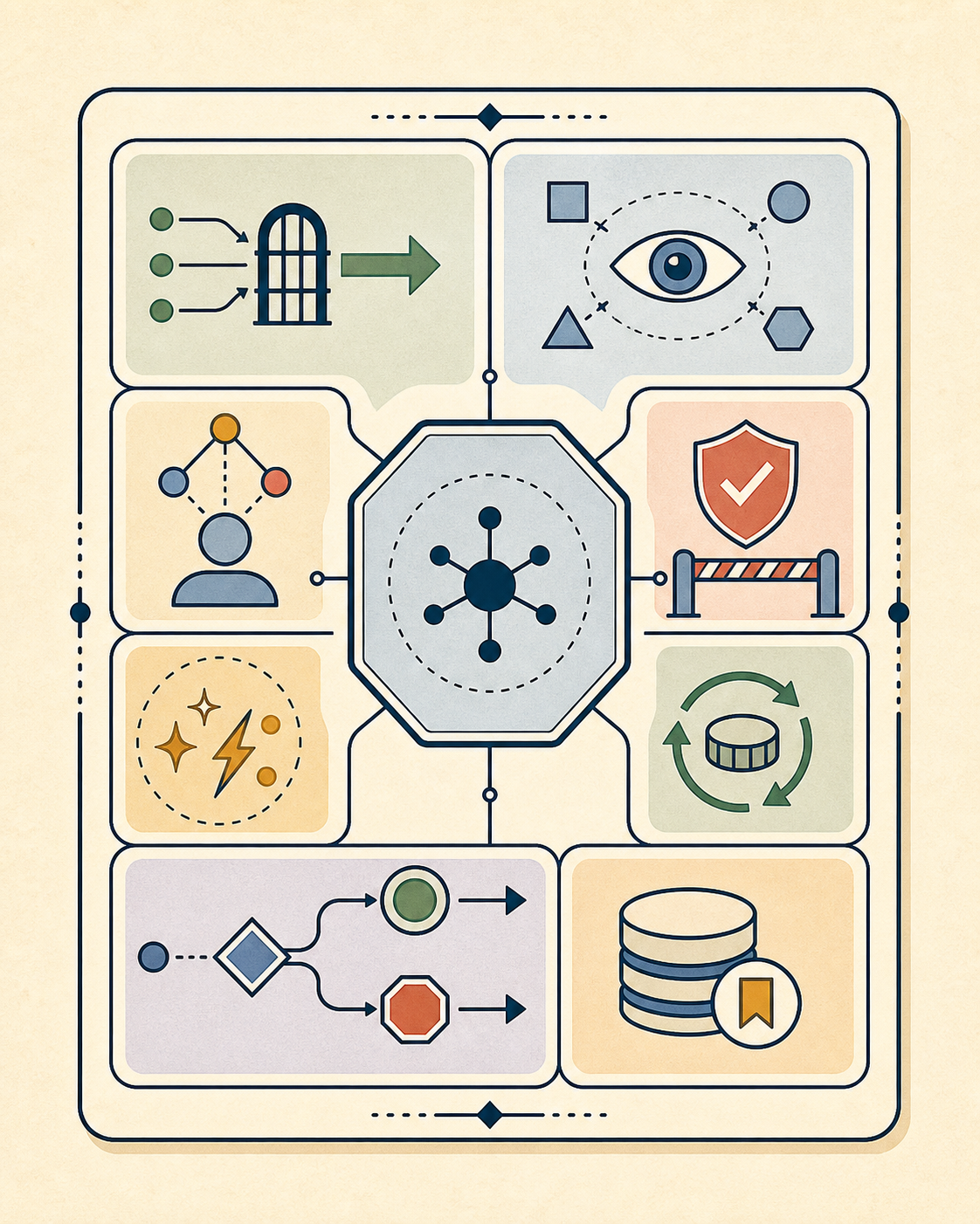Illustration of a State Contract Card for an AI agent state