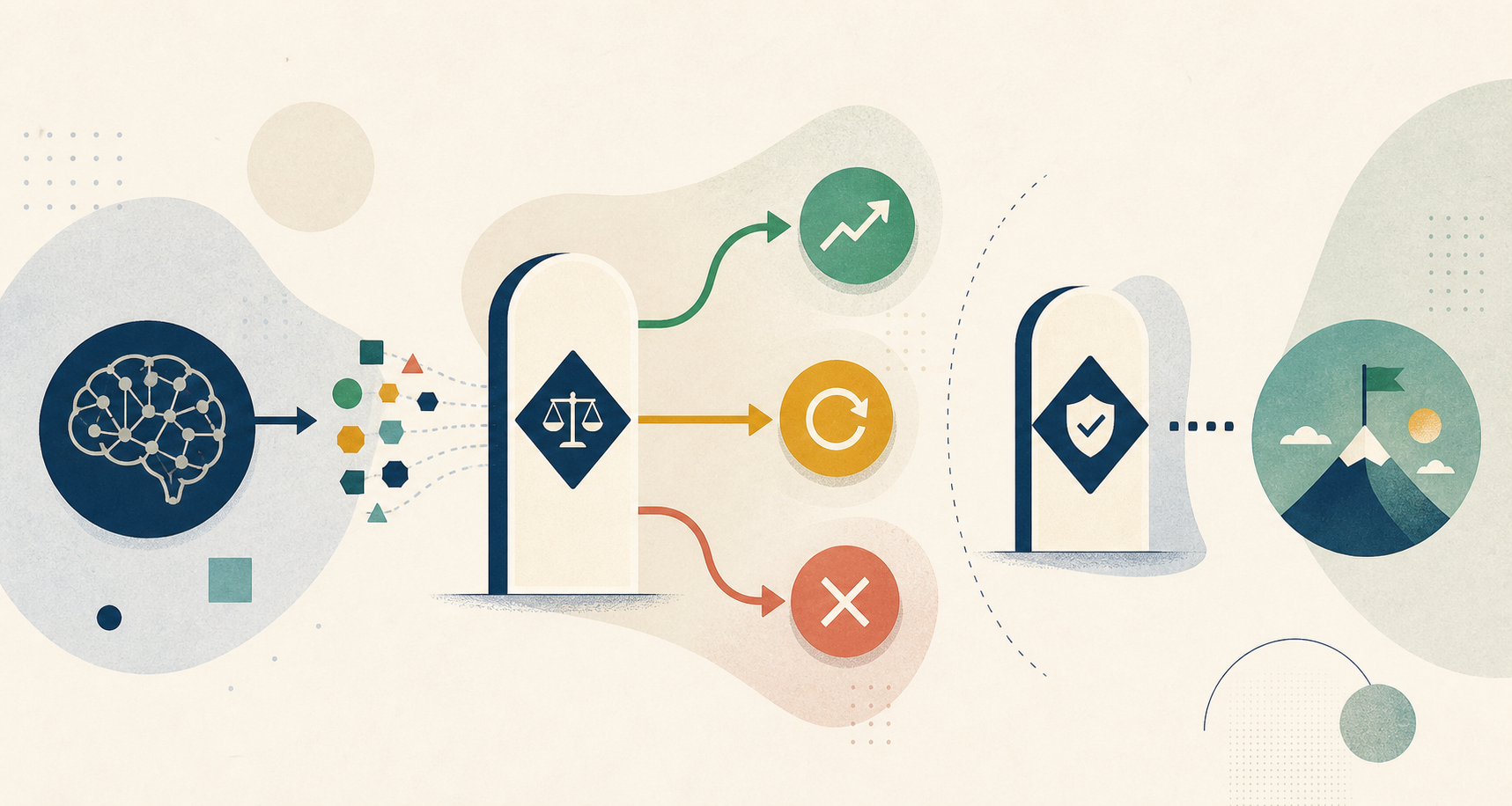 Illustration of four evidence layers for reviewing an AI agent proof of concept