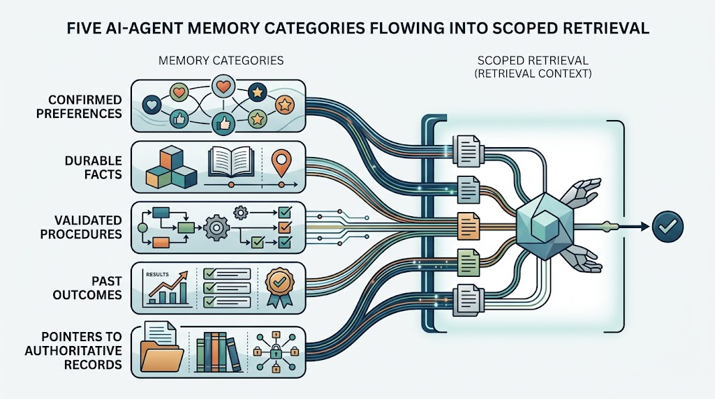 contrast a resumable task checkpoint with a cross-task memory record